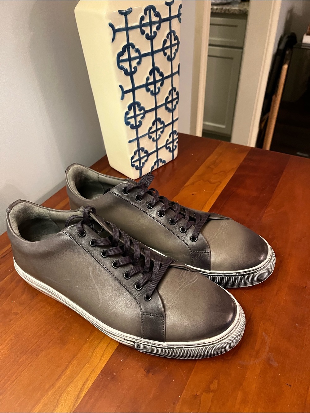 Thursday Boot Company Men's Leather Low-Top Sneakers - Gray
